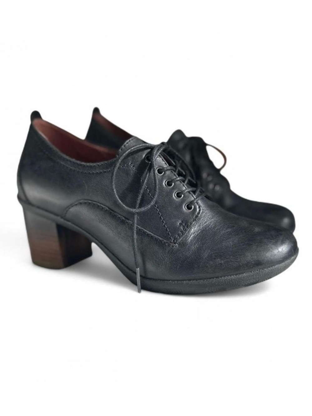 Dansko | Pennie Bootie Block Heels Women's 38/ US 7.5-8 Black Leather Victorian